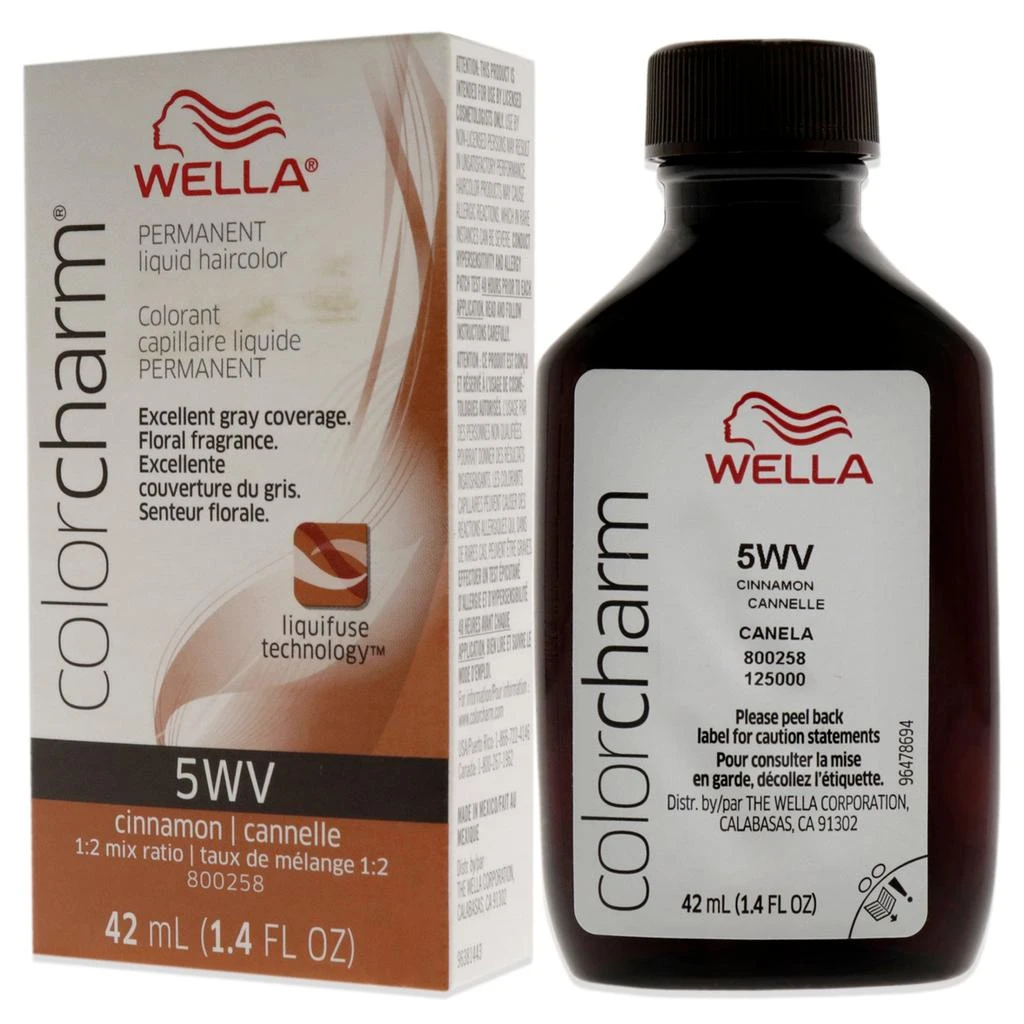商品Wella|Color Charm Permanent Liquid Haircolor - 5WV Cinnamon by  for Unisex - 1.4 oz Hair Color,价格¥122,第1张图片