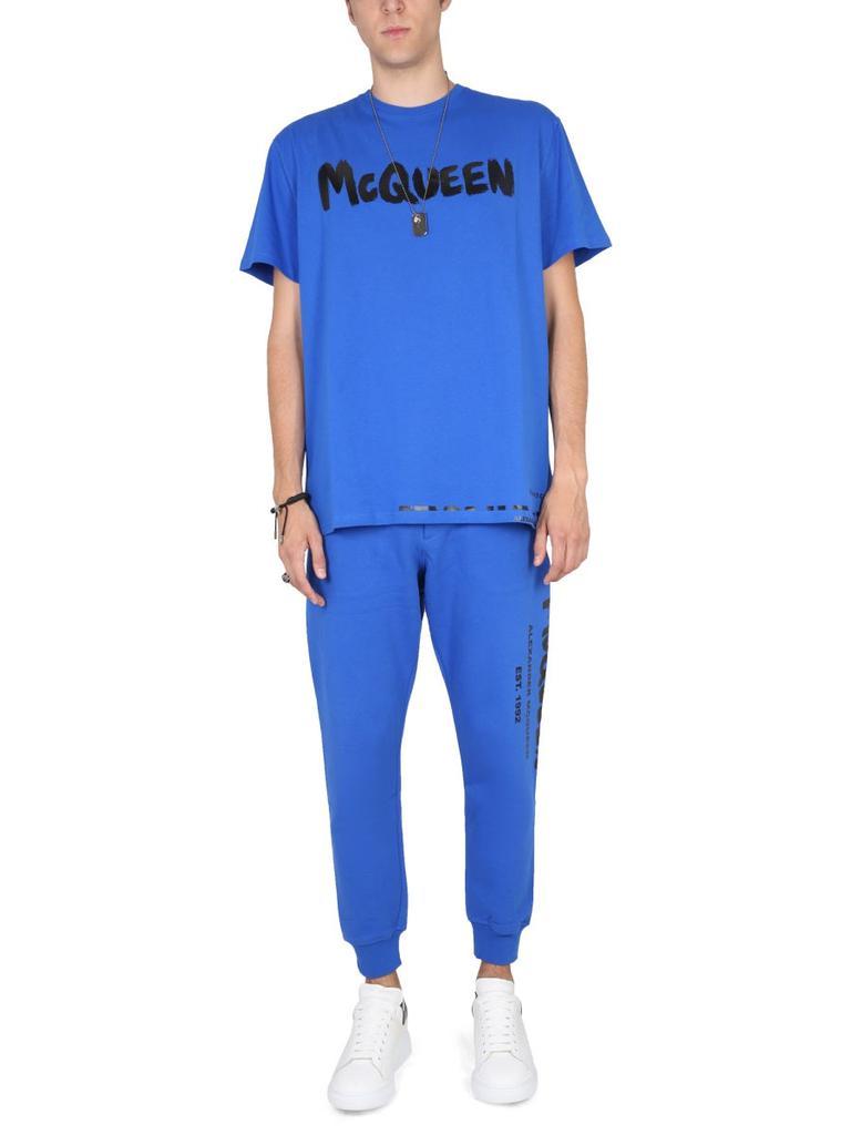 商品Alexander McQueen|JOGGING PANTS WITH GRAFFITI LOGO,价格¥3339,第1张图片