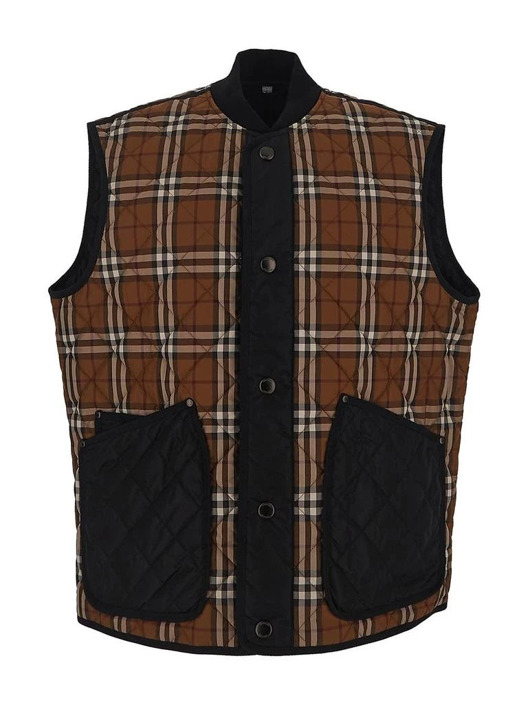 商品Burberry|Sleeveless Checked Jacket,价格¥7812,第1张图片