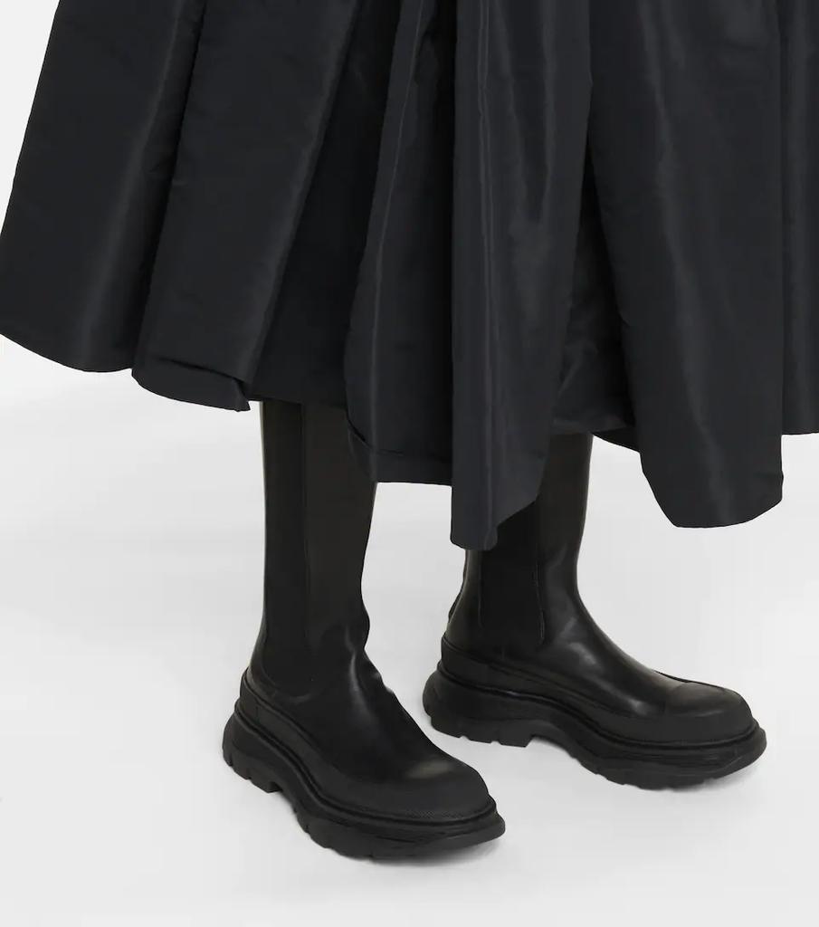 Tread leather knee-high boots商品第4张图片规格展示