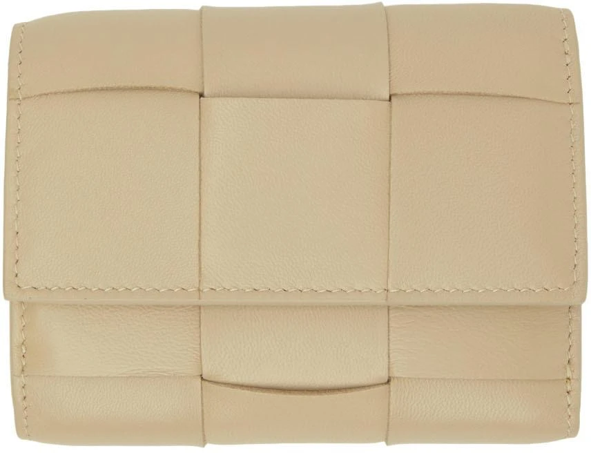 商品Bottega Veneta|驼色三折拉链钱包,价格¥7181,第1张图片