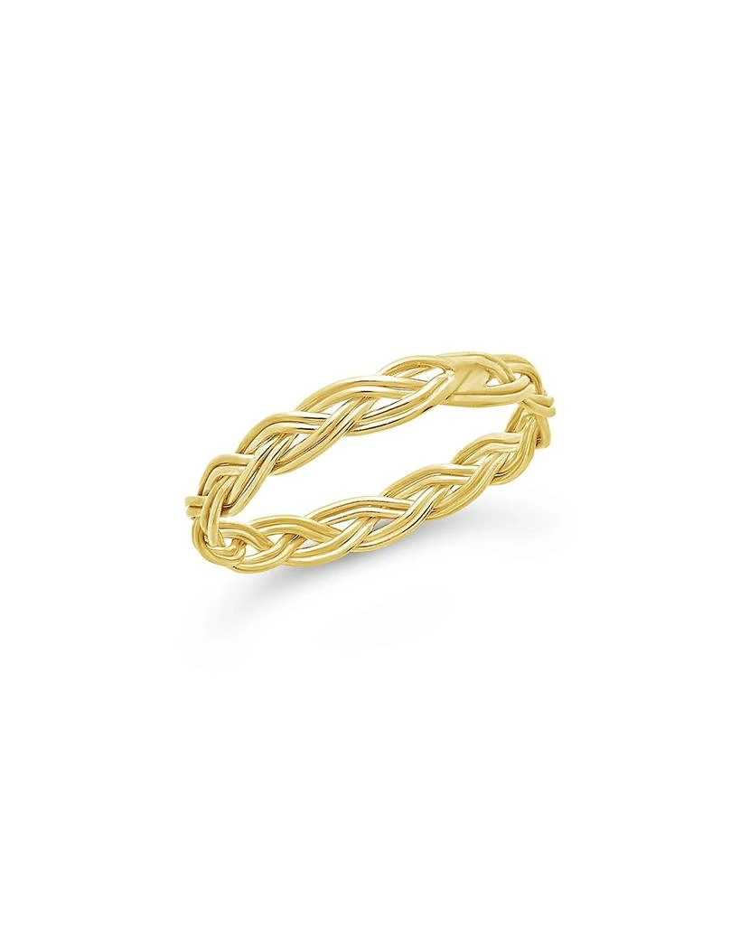 商品Sterling Forever|Sterling Silver Braided Twist Band,价格¥203,第1张图片详细描述