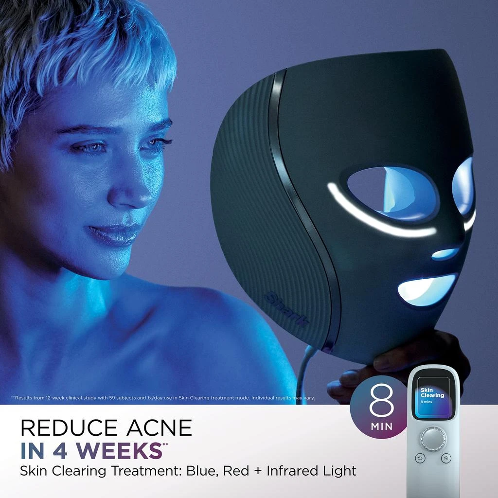 商品Shark|Shark Beauty CryoGlow Under- Eye Cooling + LED Anti-Aging & Skin Clearing Face Mask,价格¥2881,第4张图片详细描述