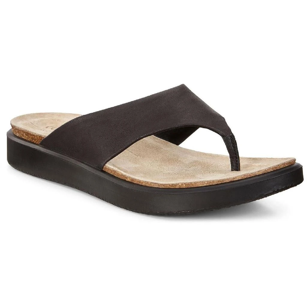 商品ECCO|ECCO Womens Corksphere Leather Slip On Thong Sandals,价格¥243,第1张图片