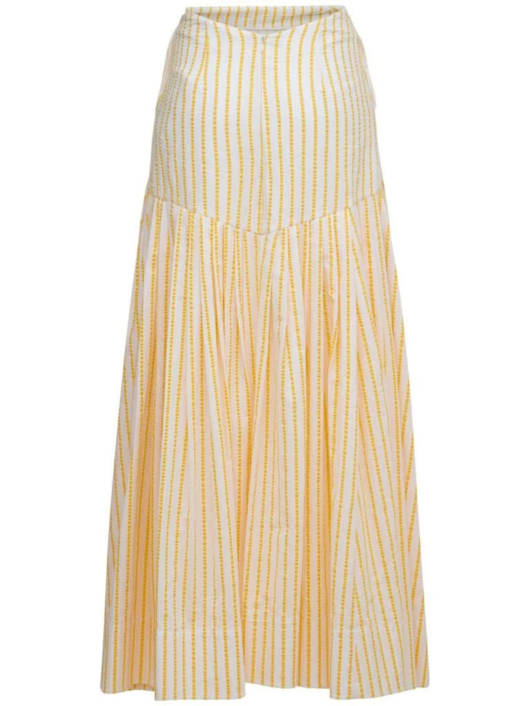商品Rosie Assoulin|Ulle Cotton Poplin Striped Midi Skirt,价格¥1656,第5张图片详细描述