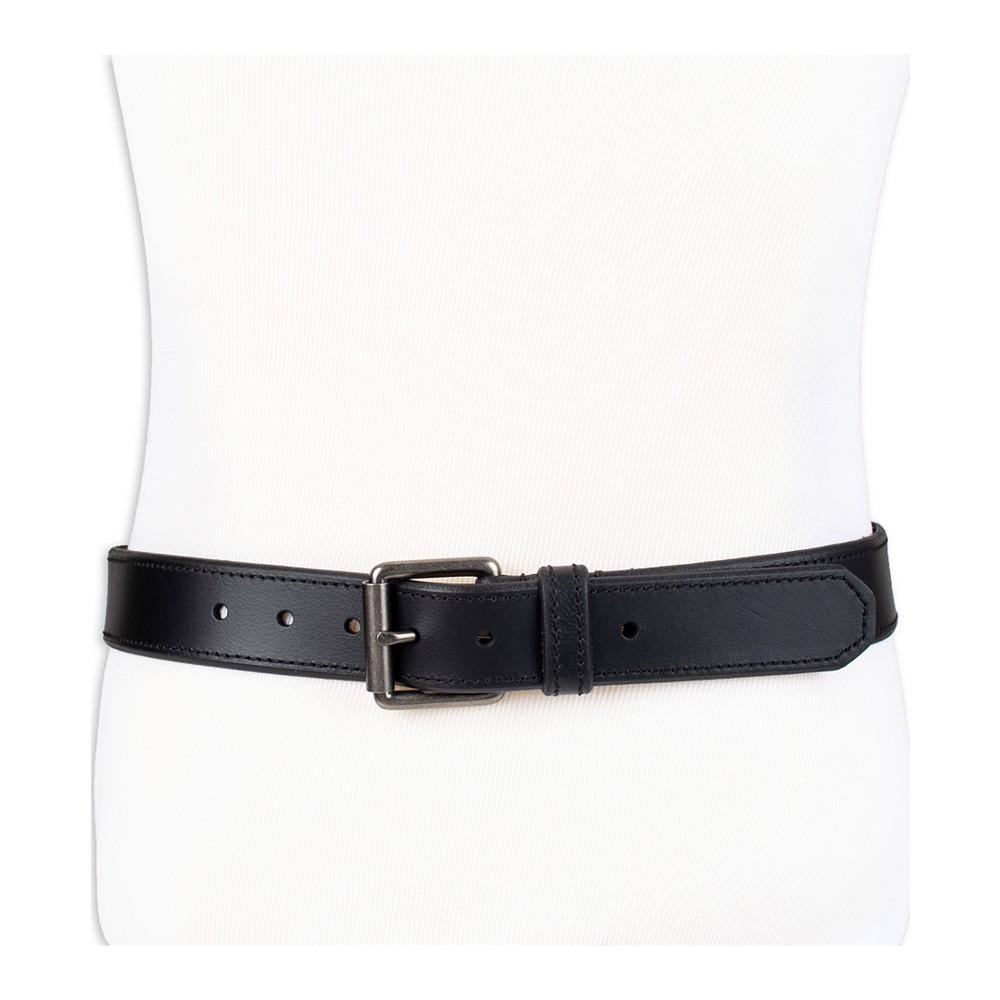 Men's Beveled-Edge Leather Belt商品第5张图片规格展示