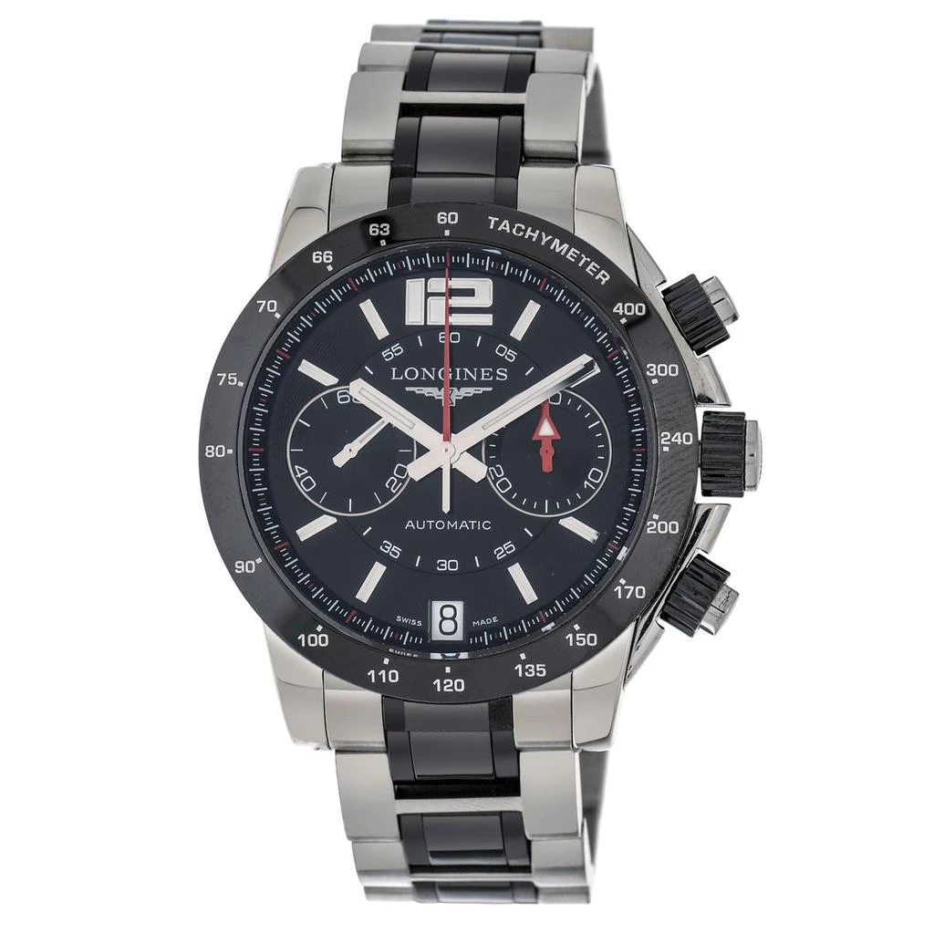 商品Longines|Longines Admiral Chronograph Stainless Steel Automatic Men's Watch L36674567,价格¥11528,第1张图片