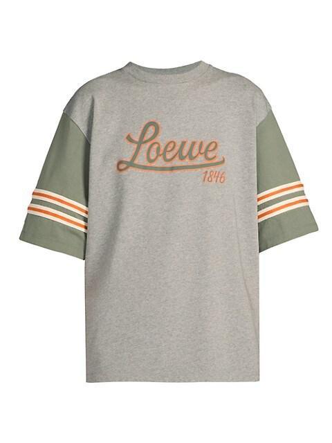 商品Loewe|Oversized Colorblocked Logo T-Shirt,价格¥4753,第1张图片