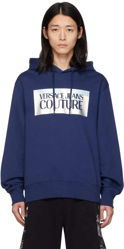 商品Versace|Navy Printed Hoodie,价格¥826,第1张图片