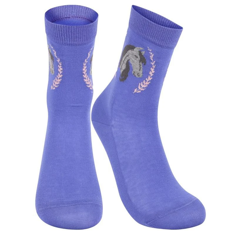 商品FALKE|Falke horse print socks in blue,价格¥129,第1张图片
