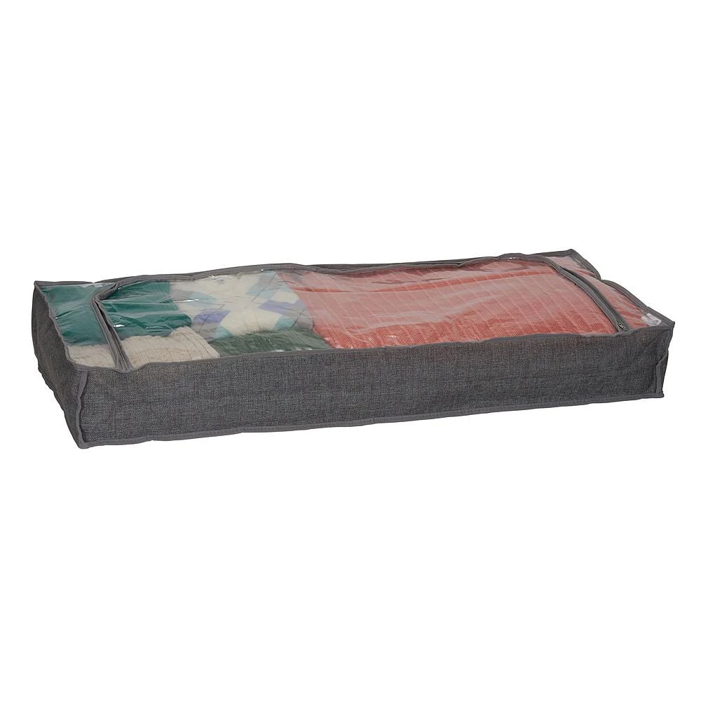 商品Household Essentials|Gray Linen Zippered Under-the-Bed Storage Bag,价格¥253,第2张图片详细描述