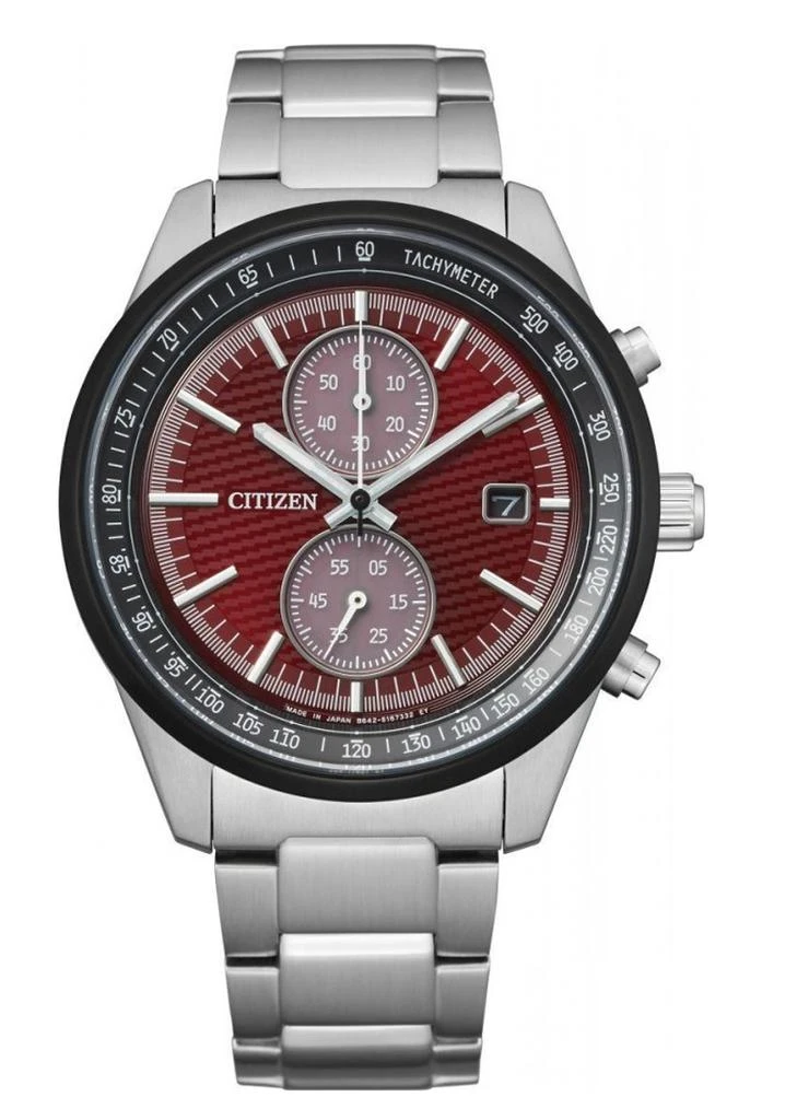 商品Citizen|Chronograph Quartz Red Dial Men's Watch CA7034-96W,价格¥1612,第1张图片