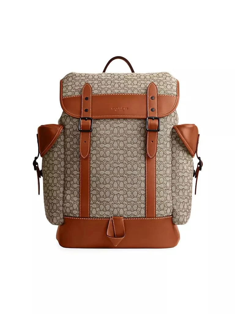 商品Coach|Hitch Leather Monogram Backpack,价格¥3342,第1张图片