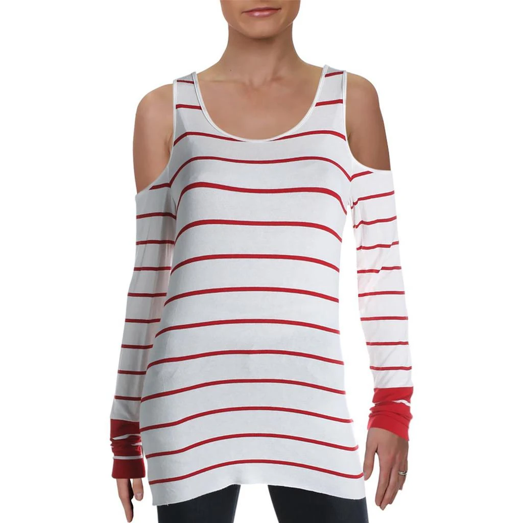 商品Bailey 44|Bailey 44 Womens Striped Cold Shoulder T-Shirt,价格¥46,第2张图片详细描述