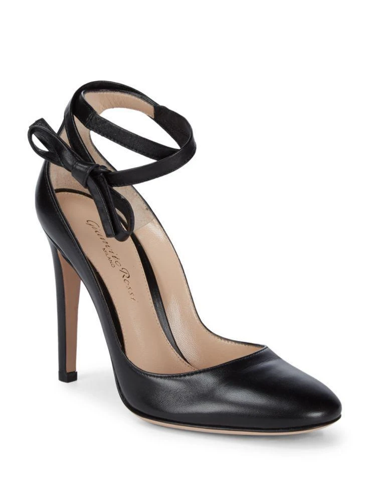 商品Gianvito Rossi|Gianvito Rossi Glossy Leather Ankle Strap Pumps,价格¥2286,第1张图片