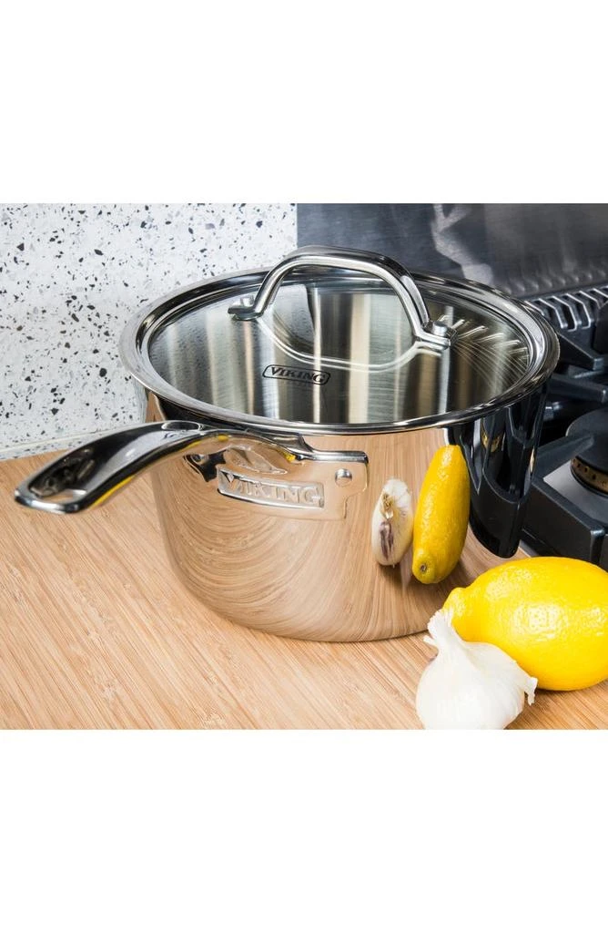 商品Viking|Contemporary 3.4-Quart Stainless Steel Sauce Pan with Lid,价格¥1148,第5张图片详细描述