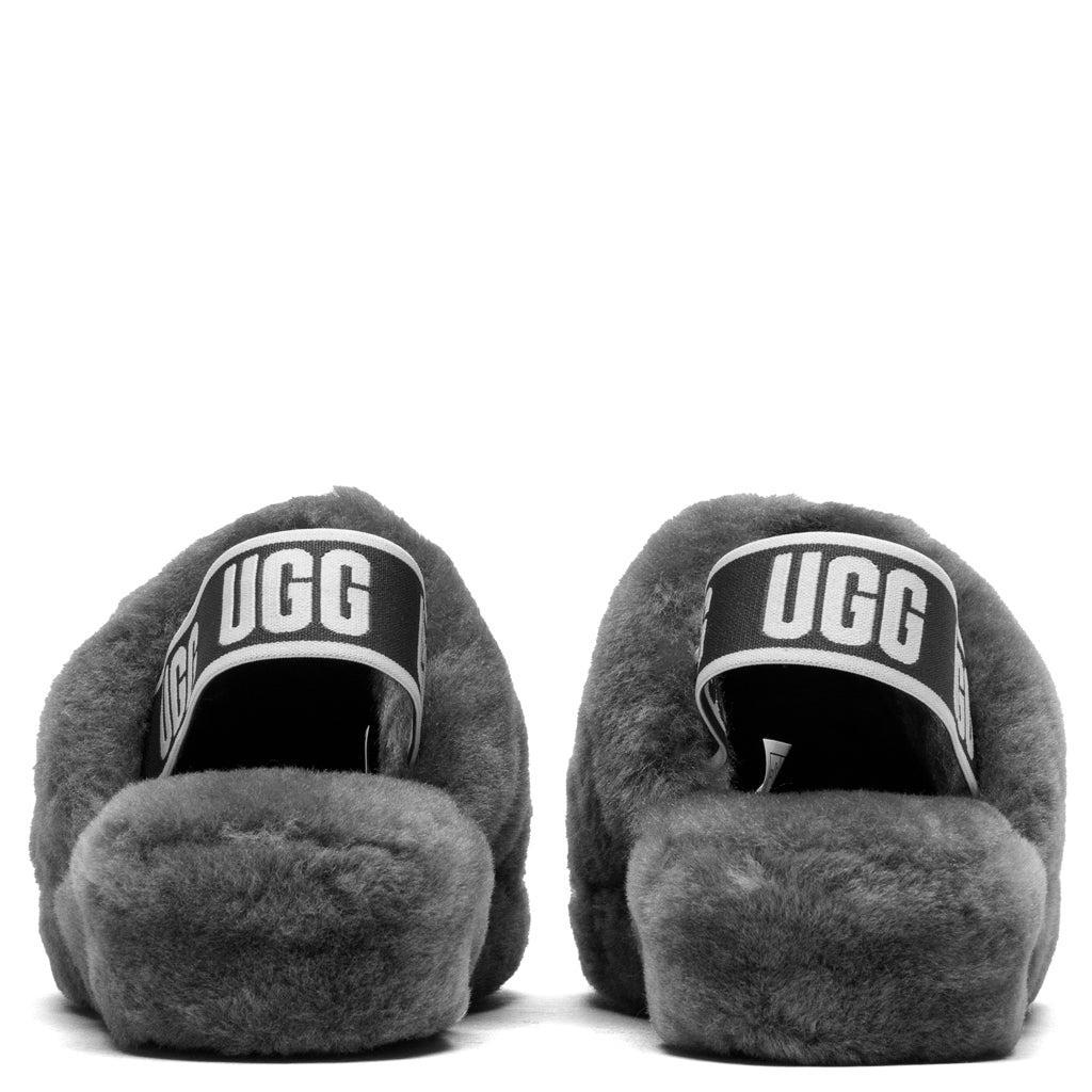 商品UGG|UGG Women's Fluff Yeah Slide - Charcoal,价格¥736,第6张图片详细描述