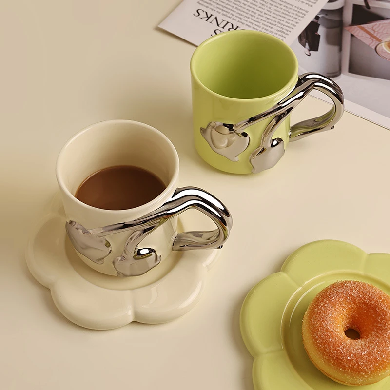 韩风ins陶瓷铃兰马克杯陶瓷工艺品水杯子高颜值小众咖啡杯 商品