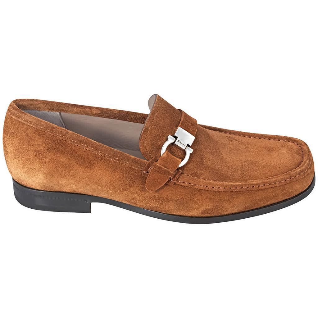 商品Salvatore Ferragamo|Mens Brown Adam Slip-on Gancini Loafers,价格¥1903,第1张图片