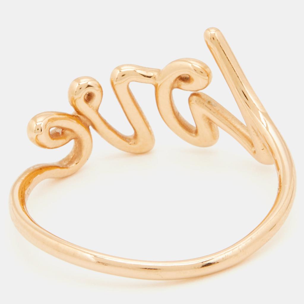 Tiffany & Co. Paloma's Graffiti 18k Rose Gold Ring Size 57商品第4张图片规格展示