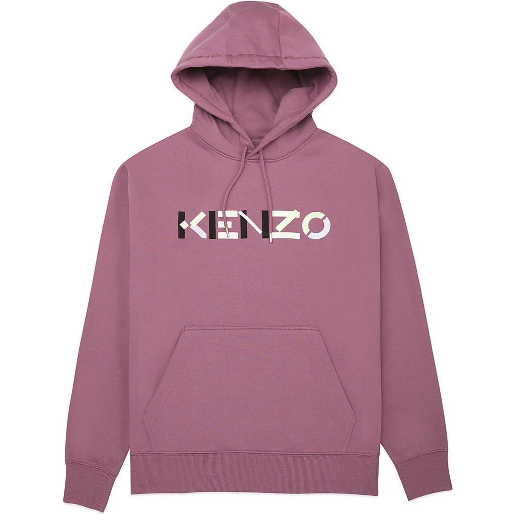 商品Kenzo|Multicolored Logo Oversize Hoodie - Blackcurrant,价格¥1378,第1张图片