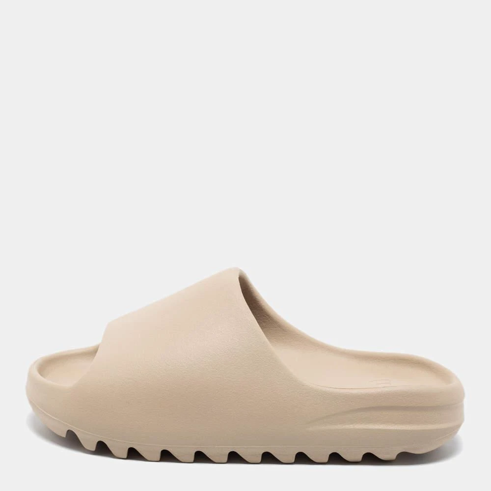 商品YEEZY|Yeezy x adidas Beige Rubber Slide Pure Flat Sandals Size 42 ,价格¥2707,第1张图片