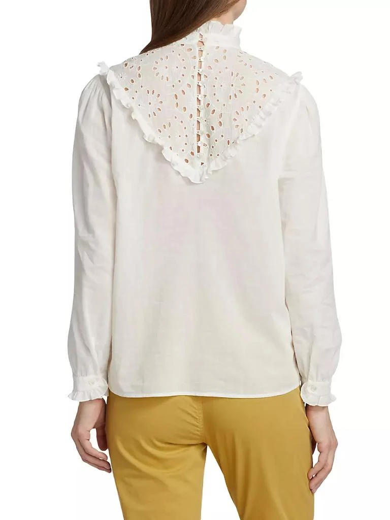 商品Nili Lotan|Corina Eyelet Lace Top,价格¥736,第4张图片详细描述