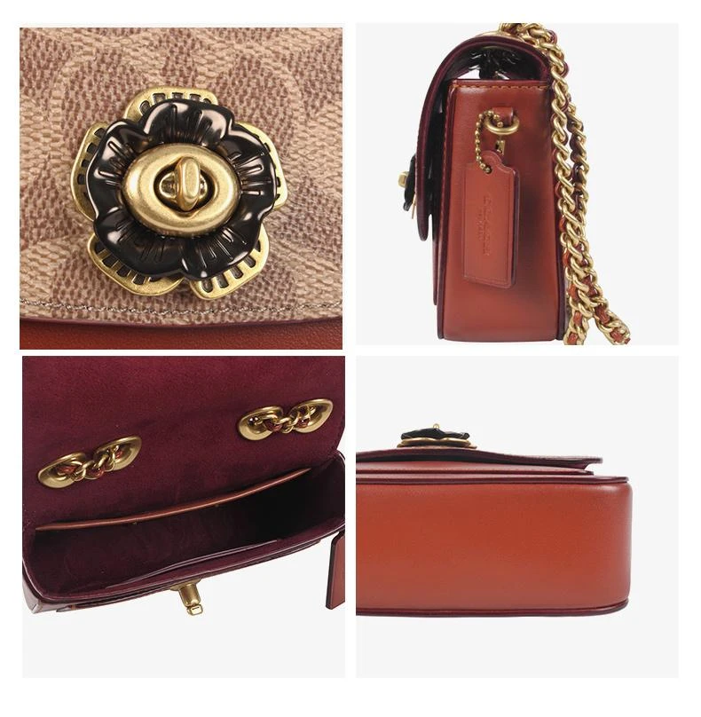 商品Coach|香港直邮COACH 专柜款迷你女士PVC配皮单肩斜挎包C0829B4NQ4,价格¥3263,第6张图片详细描述