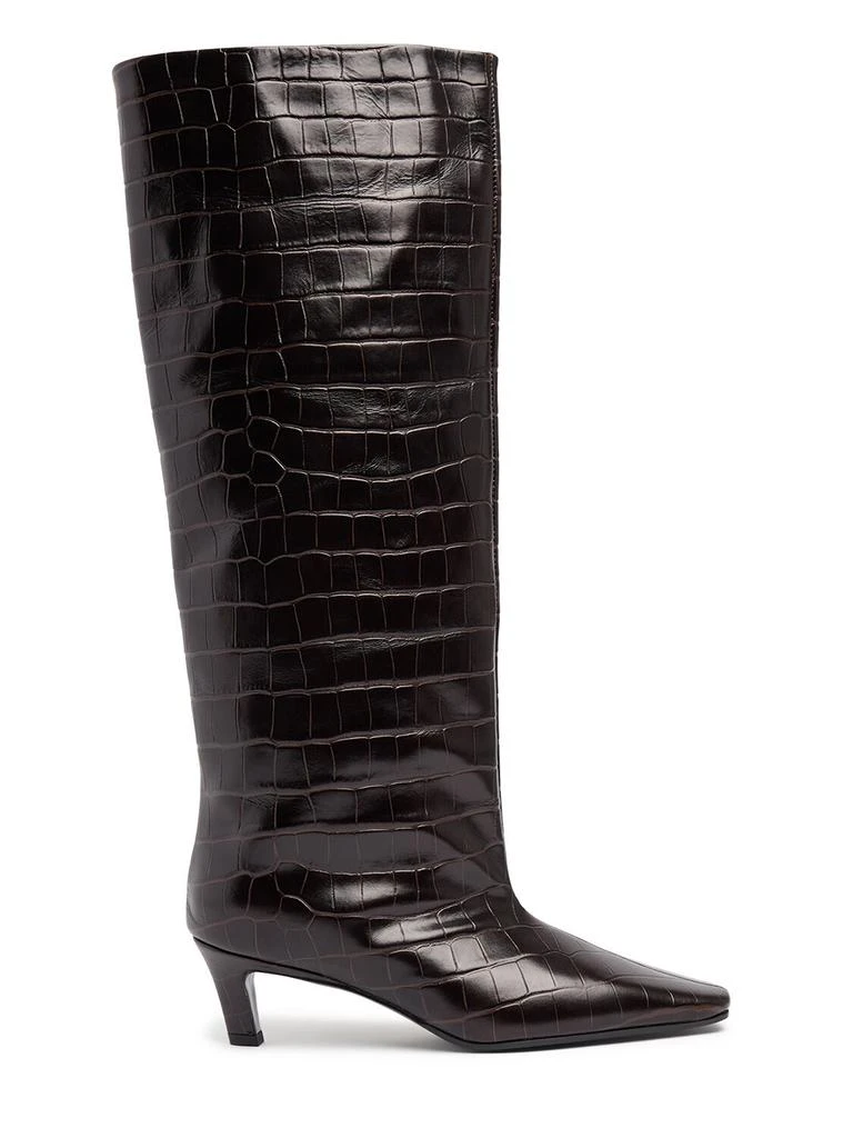 商品Totême|50mm The Wide Shaft Leather Tall Boots,价格¥8615,第1张图片