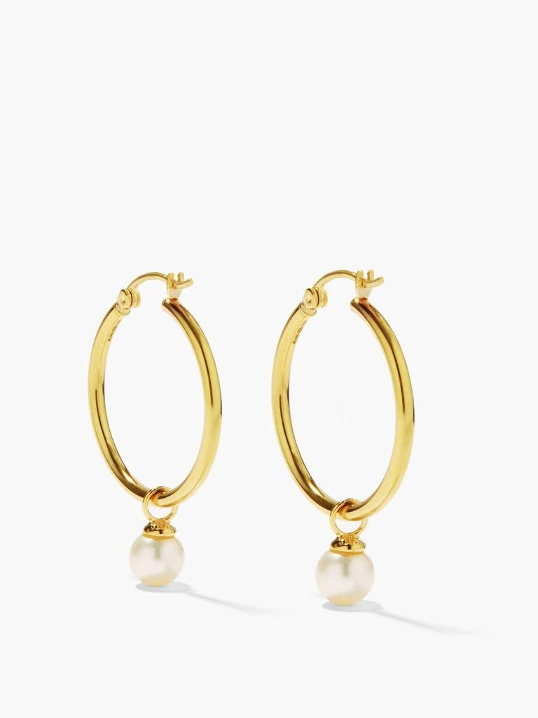 商品MATEO|Pearl & 14kt gold small hoop earrings,价格¥3324,第4张图片详细描述
