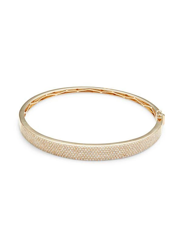 商品Effy|14K Yellow Gold &amp; 1.86 TCW Diamond Bangle,价格¥31861,第1张图片