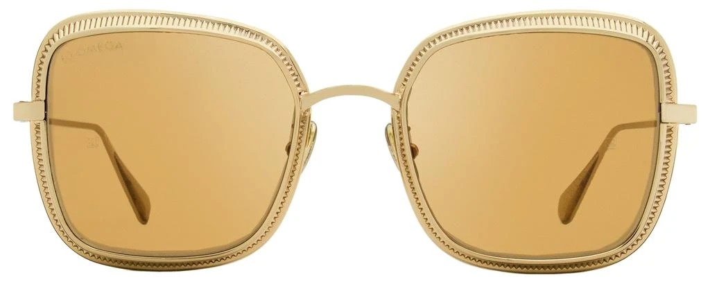 商品Omega|Omega Women's Square Sunglasses OM0017H 33G Gold 54mm,价格¥1098,第2张图片详细描述