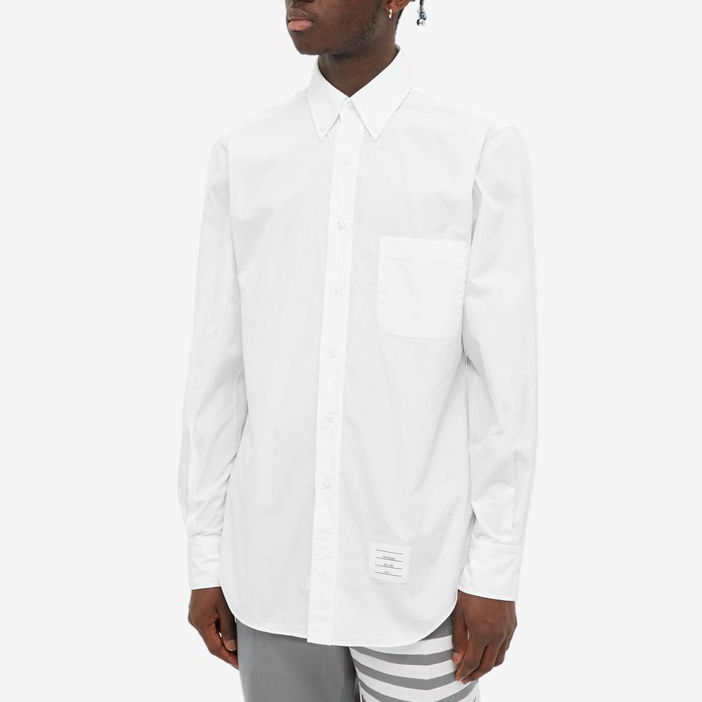 商品Thom Browne|Thom Browne Grosgrain Placket Solid Poplin Shirt,价格¥3057,第6张图片详细描述