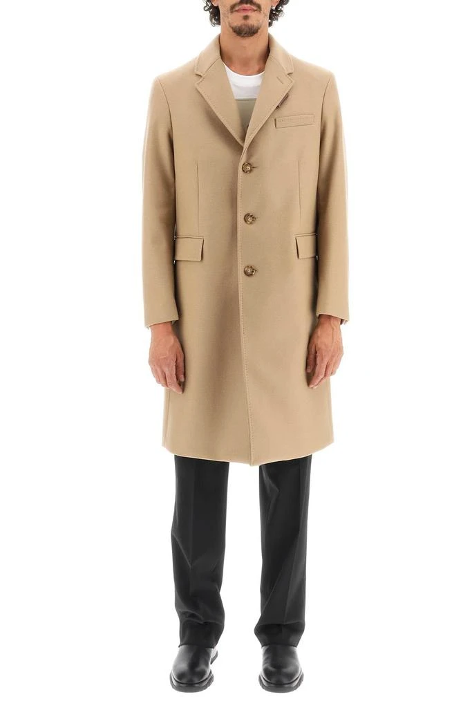 商品Burberry|Burberry wool and cashmere coat with patch,价格¥11806,第2张图片详细描述