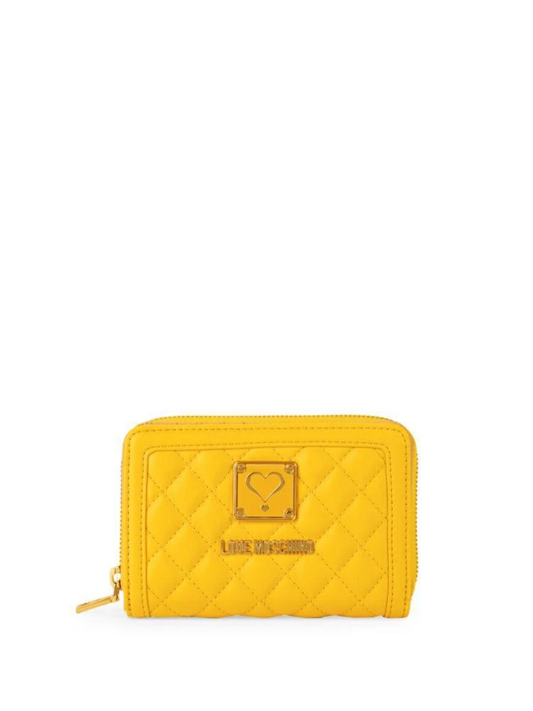 商品Moschino|Quilted Faux Leather Wallet,价格¥551,第1张图片