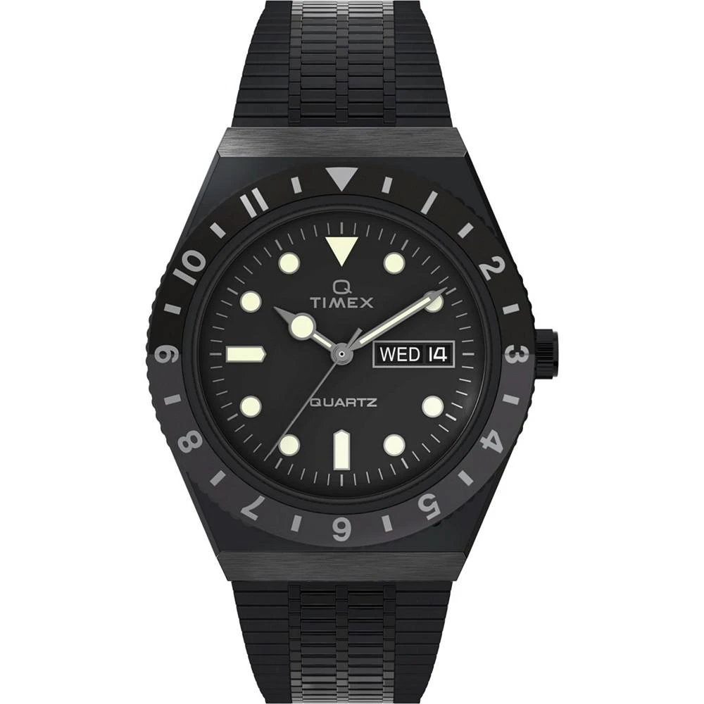 商品Timex|Men's Q Diver Inspired Black Stainless Steel Bracelet Watch 38mm,价格¥1458,第1张图片