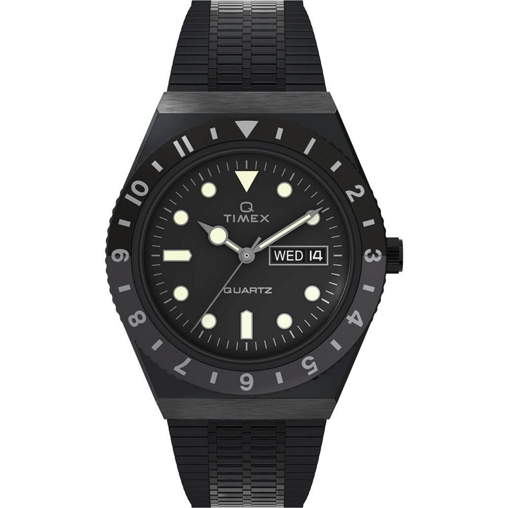商品Timex|Men's Q Diver Inspired Black Stainless Steel Bracelet Watch 38mm,价格¥1393,第1张图片