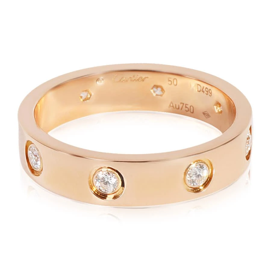商品[二手商品] Cartier|Pre-Owned Cartier Love Diamond Wedding Band in 18k Rose Gold 0.16 CTW,价格¥21709,第2张图片详细描述