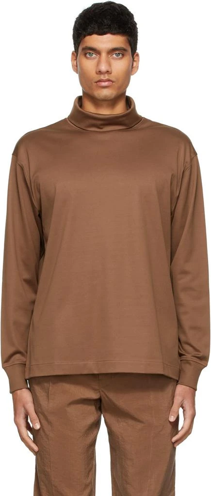 商品Lemaire|Brown Cotton Turtleneck,价格¥446,第1张图片