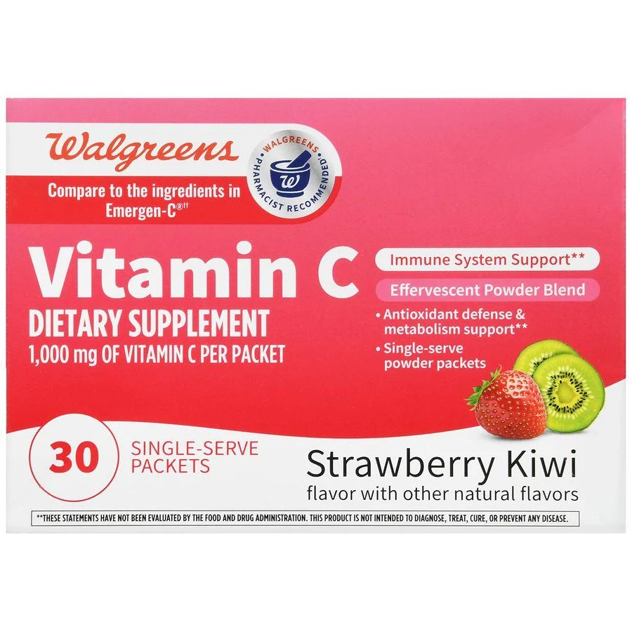 商品Walgreens|Vitamin C 1,000 mg Single-Serve Packets,价格¥108,第2张图片详细描述