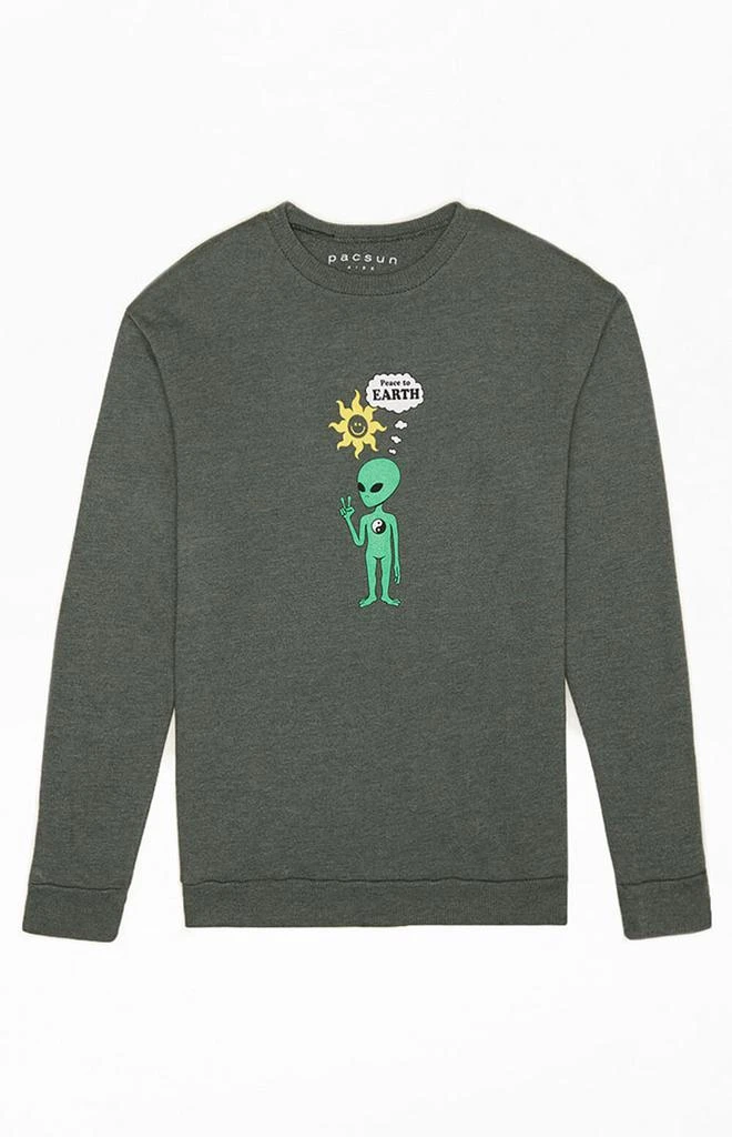 商品Pacsun Kids|Peace Alien Crew Neck Sweatshirt,价格¥156,第1张图片