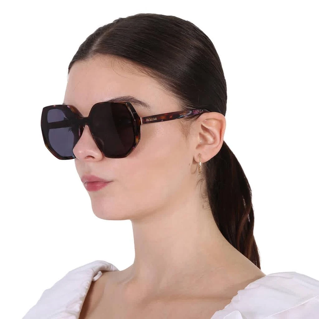 商品BOLON|Jackie Dark Grey Hexagonal Ladies Sunglasses BL3025 A50 60,价格¥406,第2张图片详细描述