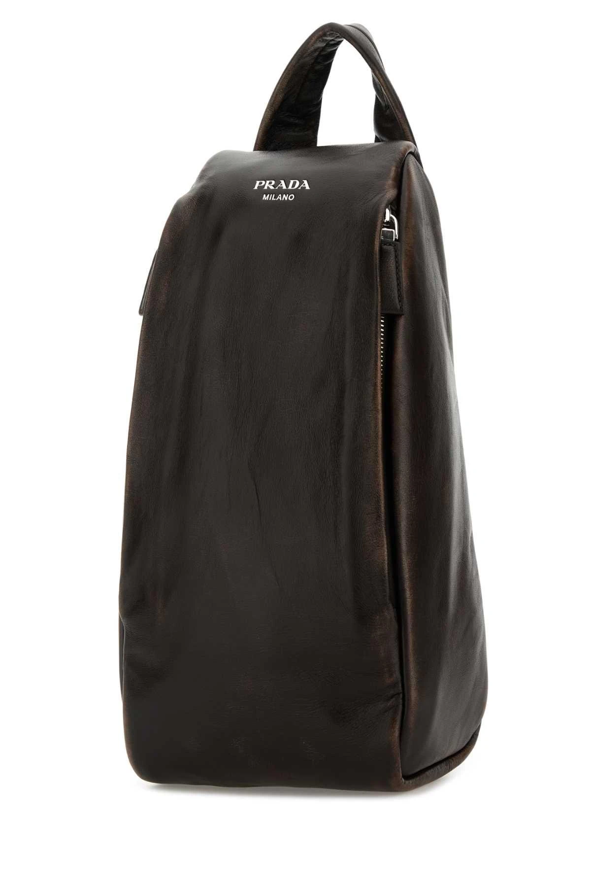 商品Prada|Prada 男士双肩包 2VZ1142C75F0003 棕色,价格¥27889,第3张图片详细描述
