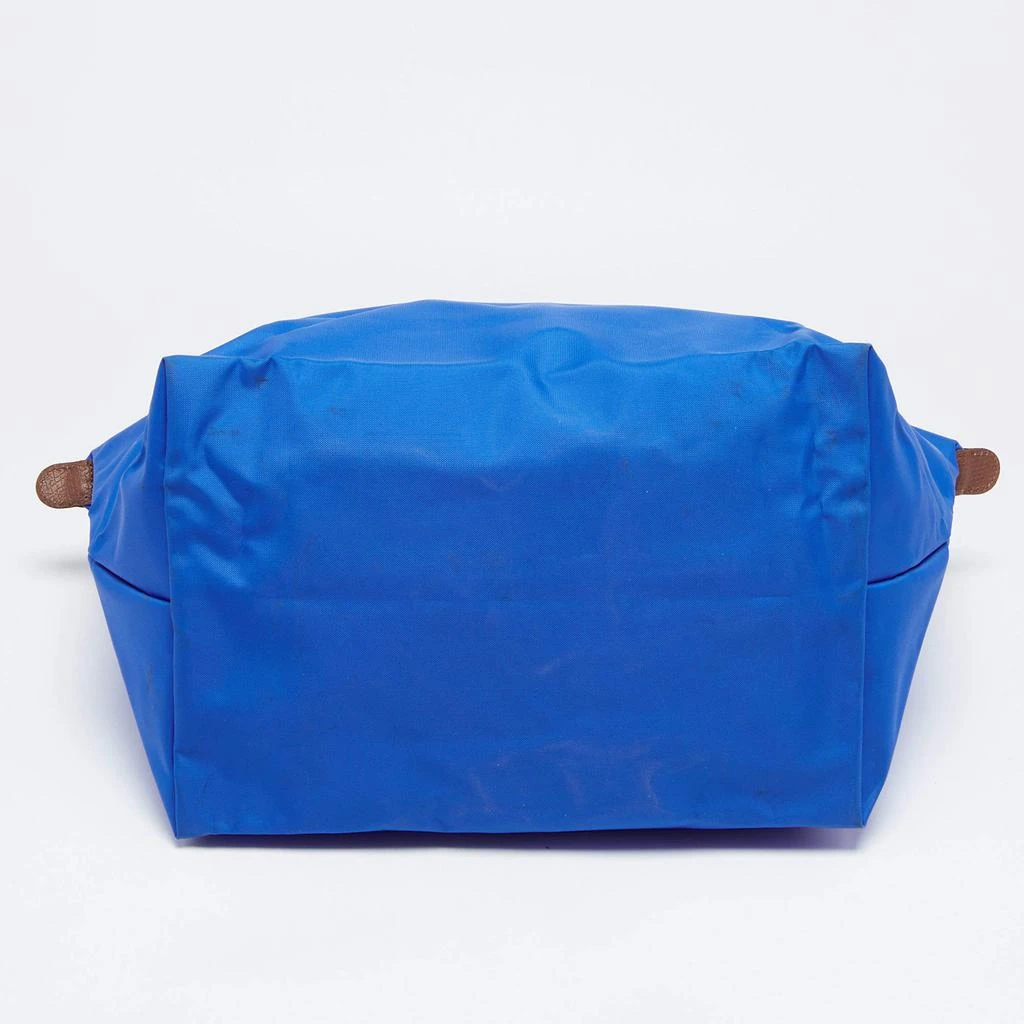 Longchamp Blue/Brown Nylon and Leather Le Pliage Tote 商品