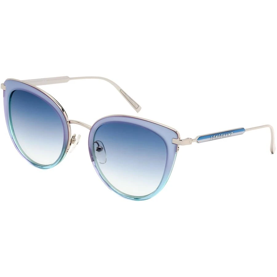 商品Longchamp|Longchamp Blue Gradient Cat Eye Ladies Sunglasses LO661S 423 53,价格¥261,第1张图片