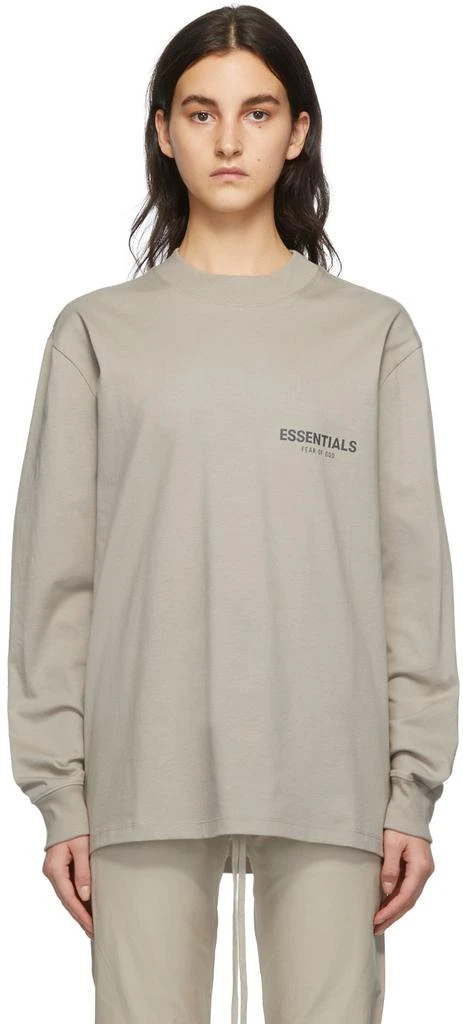 商品Essentials|Tan Logo Long Sleeve T-Shirt,价格¥413,第1张图片