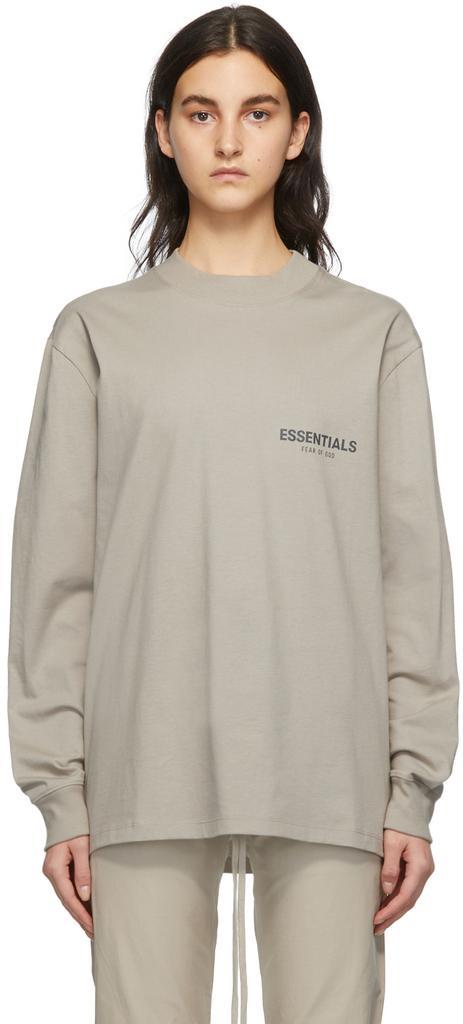 商品Essentials|Tan Logo Long Sleeve T-Shirt,价格¥291,第1张图片