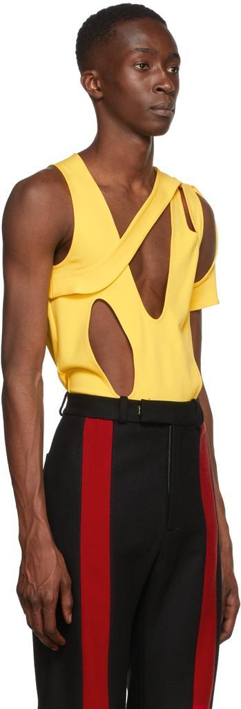 商品Maximilian|SSENSE 独家发售黄色 Mass Cut Out 背心,价格¥5036,第4张图片详细描述