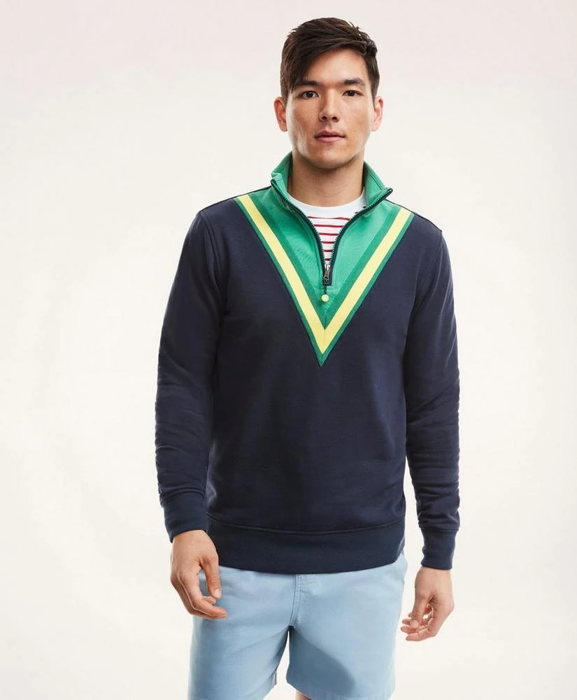 商品Brooks Brothers|French Terry Half-Zip Sweatshirt,价格¥491,第1张图片