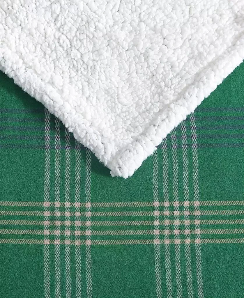 商品Eddie Bauer|Plaid Cotton Yarn Dye Flannel Reversible Throw, 60" x 50",价格¥151,第2张图片详细描述